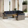 Image de Salon de jardin modulable vidaxl rotin 12 personnes 12 pieces 62 x 62 x 69 cm beige