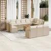 Image de vidaXL Salon de Jardin avec Coussins 14 pcs, Canapés de Terrasse, Ensemble de Meubles de Patio, Mobilier d'Extérieur, Beige 3258866