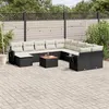 Image de Salon de jardin modulable vidaxl 14 pieces 12 personnes resine tressee 62 x 62 x 69 cm beige