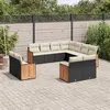 Image de vidaXL Salon de Jardin avec Coussins 13 pcs, Canapés de Terrasse, Ensemble de Meubles de Patio, Mobilier d'Extérieur, Gris 3258882