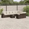 Image de Salon de jardin modulable vidaxl 12 pieces 11 personnes rotin 62 x 62 x 69 cm beige