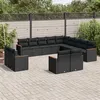 Image de vidaXL 13-delige Loungeset met kussens poly rattan zwart3258926
