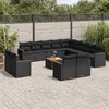 Image de vidaXL 14-delige Loungeset met kussens poly rattan zwart3258933