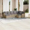 Image de vidaXL Salon de Jardin avec Coussins 9 pcs, Canapés de Terrasse, Ensemble de Meubles de Patio, Mobilier d'Extérieur, Beige 3258944