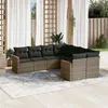 Image de vidaXL Salon de Jardin avec Coussins 8 pcs, Canapés de Terrasse, Ensemble de Meubles de Patio, Mobilier d'Extérieur, Gris 3258959
