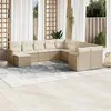 Image de Salon de jardin modulable vidaxl resine tressee 11 personnes 11 pieces 62 x 62 x 69 cm beige