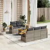 Image de Salon de jardin vidaxl 5 personnes gris resine tressee 55 x 62 x 69 cm 6 pieces