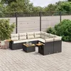 Image de vidaXL Salon de Jardin avec Coussins 9 pcs, Canapés de Terrasse, Ensemble de Meubles de Patio, Mobilier d'Extérieur, Noir 3259067