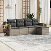 Image de vidaXL Salon de Jardin avec Coussins 5 pcs, Canapés de Terrasse, Ensemble de Meubles de Patio, Mobilier d'Extérieur, Gris 3259162
