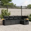 Image de vidaXL Salon de Jardin avec Coussins 5 pcs, Canapés de Terrasse, Ensemble de Meubles de Patio, Mobilier d'Extérieur, Noir 3259185