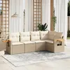Image de vidaXL Salon de Jardin avec Coussins 5 pcs, Canapés de Terrasse, Ensemble de Meubles de Patio, Mobilier d'Extérieur, Beige 3259188