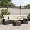 Image de vidaXL Salon de Jardin avec Coussins 6 pcs, Canapés de Terrasse, Ensemble de Meubles de Patio, Mobilier d'Extérieur, Noir 3259193