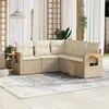 Image de vidaXL Salon de Jardin avec Coussins 5 pcs, Canapés de Terrasse, Ensemble de Meubles de Patio, Mobilier d'Extérieur, Beige 3259202