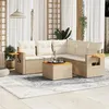 Image de vidaXL Salon de Jardin avec Coussins 6 pcs, Canapés de Terrasse, Ensemble de Meubles de Patio, Mobilier d'Extérieur, Beige 3259209
