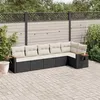 Image de vidaXL Salon de Jardin avec Coussins 6 pcs, Canapés de Terrasse, Ensemble de Meubles de Patio, Mobilier d'Extérieur, Noir 3259228