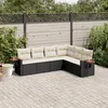 Image de vidaXL Salon de Jardin avec Coussins 6 pcs, Canapés de Terrasse, Ensemble de Meubles de Patio, Mobilier d'Extérieur, Noir 3259242