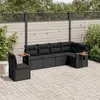 Image de vidaXL Salon de Jardin avec Coussins 6 pcs, Canapés de Terrasse, Ensemble de Meubles de Patio, Mobilier d'Extérieur, Noir 3259255