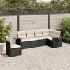 Image de vidaXL Salon de Jardin avec Coussins 6 pcs, Canapés de Terrasse, Ensemble de Meubles de Patio, Mobilier d'Extérieur, Noir 3259256