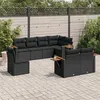 Image de vidaXL 8-delige Loungeset met kussens poly rattan zwart3259402
