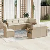 Image de Salon de jardin modulable vidaxl beige 8 pieces 8 personnes 62 x 62 x 69 cm resine tressee