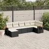 Image de vidaXL Salon de Jardin avec Coussins 7 pcs, Canapés de Terrasse, Ensemble de Meubles de Patio, Mobilier d'Extérieur, Noir 3259431