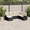 Image de vidaXL Salon de Jardin avec Coussins 7 pcs, Canapés de Terrasse, Ensemble de Meubles de Patio, Mobilier d'Extérieur, Noir 3259445