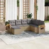 Image de vidaXL Salon de Jardin avec Coussins 7 pcs, Canapés de Terrasse, Ensemble de Meubles de Patio, Mobilier d'Extérieur, Beige 3259448