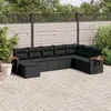Image de vidaXL 8-delige Loungeset met kussens poly rattan zwart3259486