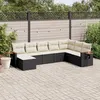 Image de vidaXL Salon de Jardin avec Coussins 8 pcs, Canapés de Terrasse, Ensemble de Meubles de Patio, Mobilier d'Extérieur, Noir 3259487
