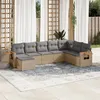 Image de vidaXL Salon de Jardin avec Coussins 8 pcs, Canapés de Terrasse, Ensemble de Meubles de Patio, Mobilier d'Extérieur, Beige 3259490