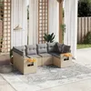 Image de vidaXL Salon de Jardin avec Coussins 6 pcs, Canapés de Terrasse, Ensemble de Meubles de Patio, Mobilier d'Extérieur, Beige 3259504