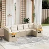 Image de vidaXL Salon de Jardin avec Coussins 7 pcs, Canapés de Terrasse, Ensemble de Meubles de Patio, Mobilier d'Extérieur, Beige 3259510