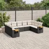 Image de vidaXL Salon de Jardin avec Coussins 9 pcs, Canapés de Terrasse, Ensemble de Meubles de Patio, Mobilier d'Extérieur, Noir 3259515