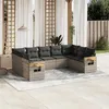 Image de Salon de jardin modulable vidaxl resine tressee 9 personnes 9 pieces 62 x 62 x 69 cm gris