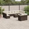 Image de Salon de jardin modulable vidaxl rotin beige 9 personnes 62 x 62 x 69 cm 10 pieces