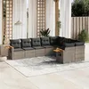 Image de vidaXL Salon de Jardin avec Coussins 9 pcs, Canapés de Terrasse, Ensemble de Meubles de Patio, Mobilier d'Extérieur, Gris 3259547