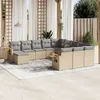 Image de vidaXL Ensemble à Manger de Jardin avec Coussins 11 pcs, Table et Chaises à Dossier Rabattable, Meubles d'Extérieur Patio 3211395