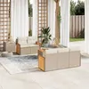 Image de vidaXL Salon de Jardin avec Coussins 6 pcs, Canapés de Terrasse, Ensemble de Meubles de Patio, Mobilier d'Extérieur, Beige 3259867