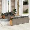 Image de Salon de jardin modulable vidaxl resine tressee gris 8 pieces 62 x 55 x 69 cm 7 personnes