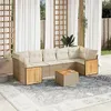 Image de vidaXL Salon de Jardin avec Coussins 8 pcs, Canapés de Patio, Ensemble de Meubles, Mobilier de Terrasse Extérieur, Beige 3259895