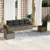 Image de vidaXL Salon de Jardin avec Coussins 6 pcs, Canapés de Patio, Ensemble de Meubles, Mobilier de Terrasse Extérieur, Gris 3259946