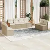 Image de vidaXL Salon de Jardin avec Coussins 8 pcs, Canapés de Patio, Ensemble de Meubles, Mobilier de Terrasse Extérieur, Beige 3259972