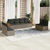 Image de Salon de jardin modulable VIDAXL rotin gris 8 pieces x 59 x 69 8 personnes