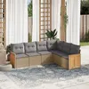 Image de vidaXL Salon de Jardin avec Coussins 6 pcs, Canapés de Patio, Ensemble de Meubles, Mobilier de Terrasse Extérieur, Beige 3260085
