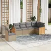 Image de vidaXL Salon de Jardin avec Coussins 6 pcs, Canapés de Patio, Ensemble de Meubles, Mobilier de Terrasse Extérieur, Beige 3260099