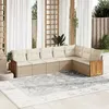 Image de vidaXL Salon de Jardin avec Coussins 7 pcs, Canapés de Terrasse, Ensemble de Meubles de Patio, Mobilier d'Extérieur, Beige 3260112