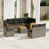 Image de Salon de jardin modulable vidaxl gris 8 personnes 9 pieces 62 x 62 x 69 cm resine tressee