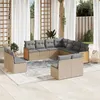 Image de vidaXL Salon de Jardin avec Coussins 11 pcs, Canapés de Terrasse, Ensemble de Meubles de Patio, Mobilier d'Extérieur, Beige 3260169