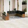 Image de vidaXL Salon de Jardin avec Coussins 9 pcs, Canapés de Patio, Ensemble de Meubles, Mobilier de Terrasse Extérieur, Gris 3260184