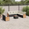 Image de vidaXL Salon de Jardin avec Coussins 7 pcs, Canapés de Terrasse, Ensemble de Meubles de Patio, Mobilier d'Extérieur, Noir 3253454